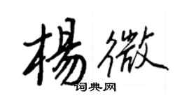 王正良楊微行書個性簽名怎么寫