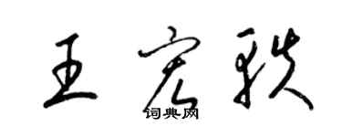 梁錦英王宏軼草書個性簽名怎么寫