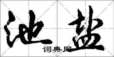 胡問遂池鹽行書怎么寫