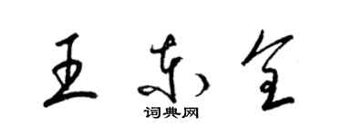 梁錦英王東全草書個性簽名怎么寫