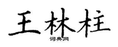 丁謙王林柱楷書個性簽名怎么寫