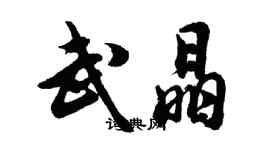 胡問遂武晶行書個性簽名怎么寫