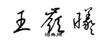 梁錦英王嶺曦草書個性簽名怎么寫