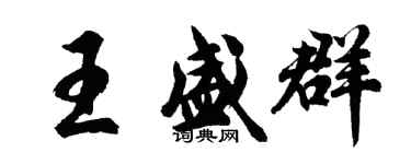 胡問遂王盛群行書個性簽名怎么寫
