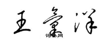 梁錦英王匯洋草書個性簽名怎么寫