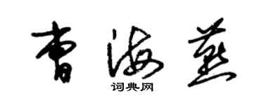 朱錫榮曹海燕草書個性簽名怎么寫