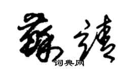 朱錫榮蘇靖草書個性簽名怎么寫