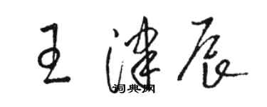 駱恆光王津辰草書個性簽名怎么寫