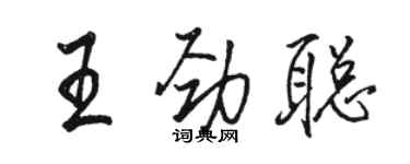 駱恆光王勁聰行書個性簽名怎么寫
