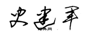 朱錫榮史建軍草書個性簽名怎么寫