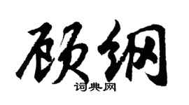 胡問遂顧綱行書個性簽名怎么寫