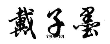 胡問遂戴子墨行書個性簽名怎么寫