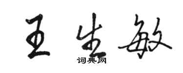 駱恆光王生敏行書個性簽名怎么寫