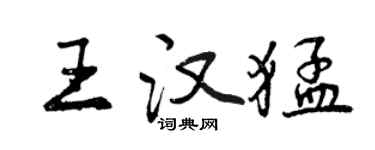 曾慶福王漢猛行書個性簽名怎么寫