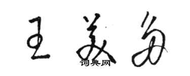 駱恆光王美多草書個性簽名怎么寫