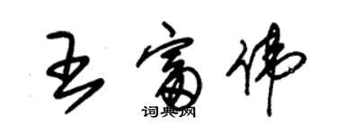 朱錫榮王富偉草書個性簽名怎么寫