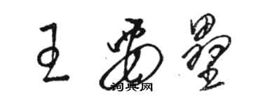 駱恆光王要壘草書個性簽名怎么寫