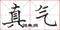 駱恆光真氣楷書怎么寫