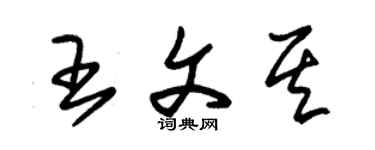 朱錫榮王文其草書個性簽名怎么寫