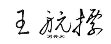 駱恆光王航標草書個性簽名怎么寫