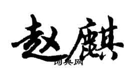 胡問遂趙麒行書個性簽名怎么寫