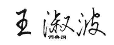 駱恆光王淑波行書個性簽名怎么寫