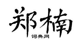 翁闓運鄭楠楷書個性簽名怎么寫