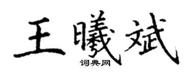 丁謙王曦斌楷書個性簽名怎么寫