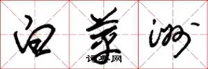 朱錫榮白苹洲草書怎么寫