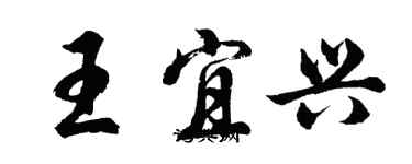 胡問遂王宜興行書個性簽名怎么寫