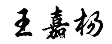 胡問遂王嘉楊行書個性簽名怎么寫