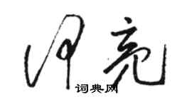 駱恆光何亮草書個性簽名怎么寫