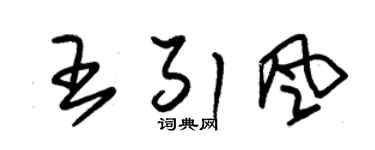 朱錫榮王引風草書個性簽名怎么寫