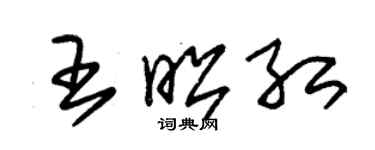 朱錫榮王昭紅草書個性簽名怎么寫