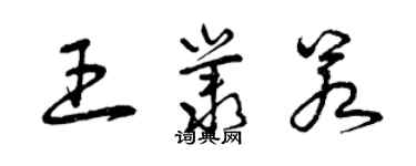 曾慶福王叢若草書個性簽名怎么寫