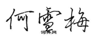 駱恆光何雪梅行書個性簽名怎么寫