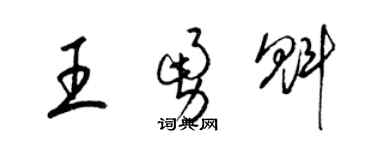 梁錦英王勇魁草書個性簽名怎么寫