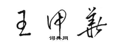 駱恆光王甲華草書個性簽名怎么寫