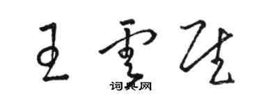 駱恆光王雲慰草書個性簽名怎么寫