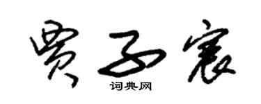 朱錫榮賈子宸草書個性簽名怎么寫