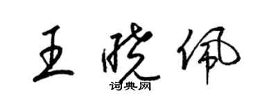 梁錦英王曉佩草書個性簽名怎么寫