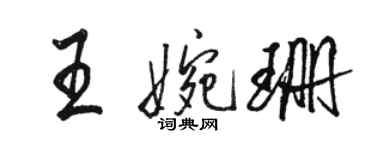 駱恆光王婉珊行書個性簽名怎么寫
