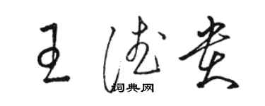 駱恆光王德貴草書個性簽名怎么寫