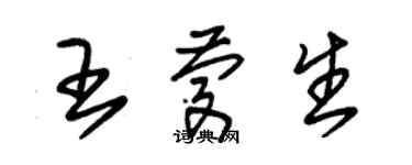 朱錫榮王慶生草書個性簽名怎么寫