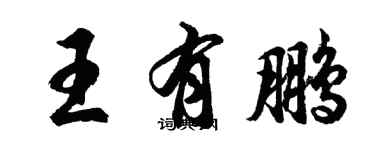 胡問遂王有鵬行書個性簽名怎么寫