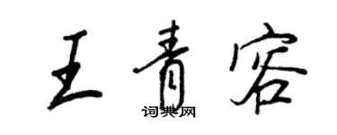 王正良王青容行書個性簽名怎么寫