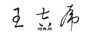 駱恆光王吉虎草書個性簽名怎么寫