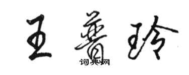 駱恆光王普玲行書個性簽名怎么寫