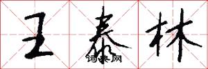 王泰林怎么寫好看