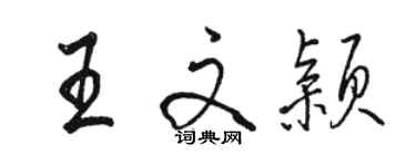 駱恆光王文穎行書個性簽名怎么寫